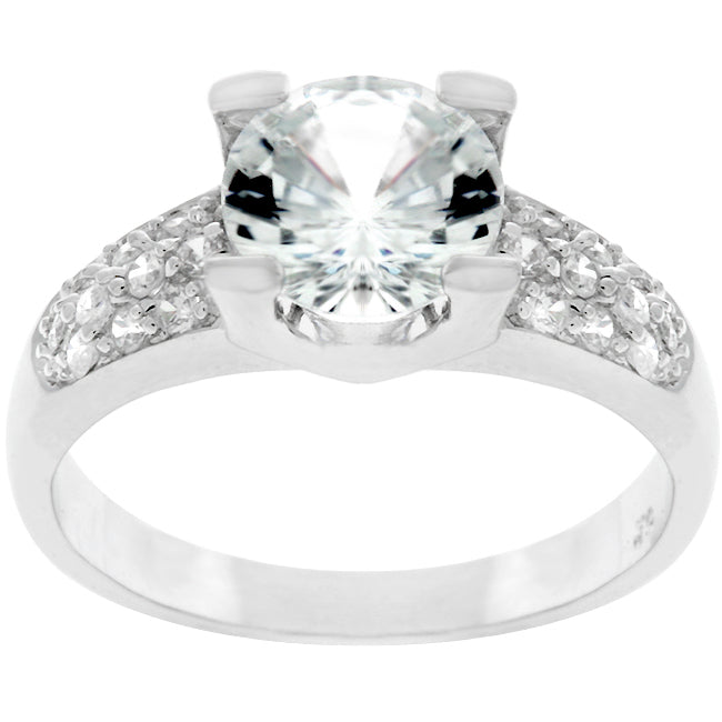 Striking Glow Modern Edit Classic Clear Engagement Ring - Friggin Jewelry Fashion