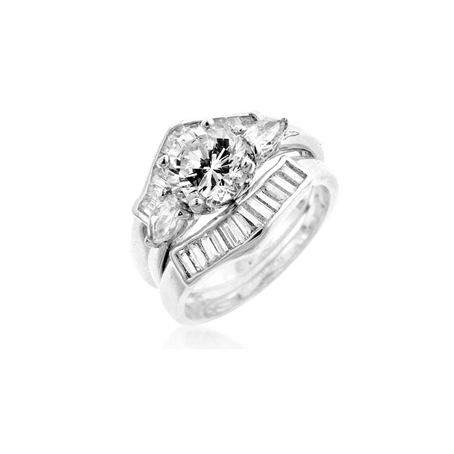 Irreverent Edge Cheeky Edit Two-Piece Engagement Ring Set - Friggin Jewelry Fashion