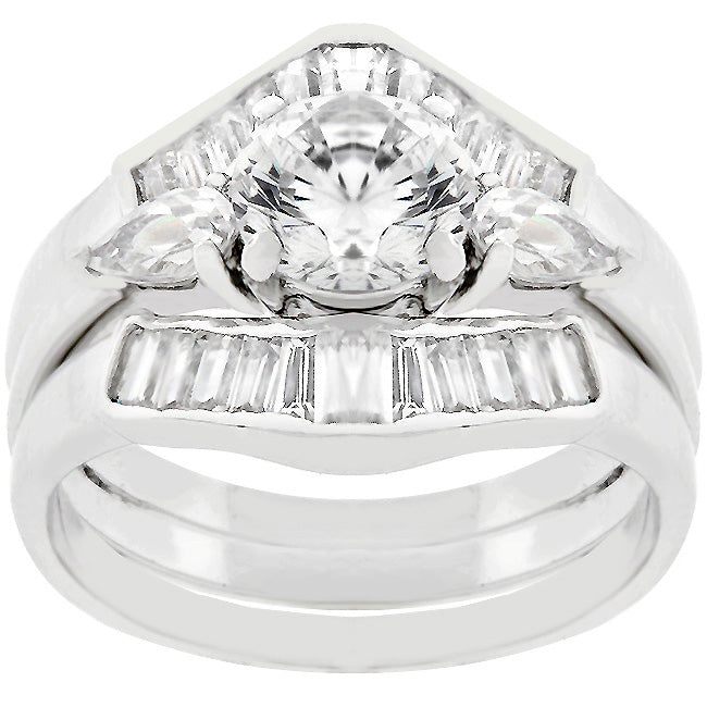 Irreverent Edge Cheeky Edit Two-Piece Engagement Ring Set - Friggin Jewelry Fashion