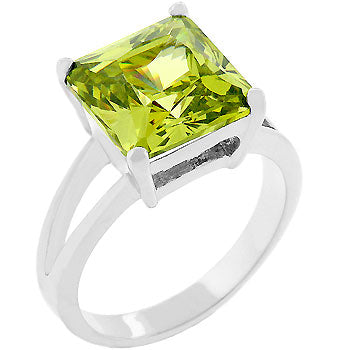 Irresistible Form Radiant Series Peridot Gypsy Ring - Friggin Jewelry Fashion