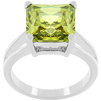 Irresistible Form Radiant Series Peridot Gypsy Ring - Friggin Jewelry Fashion