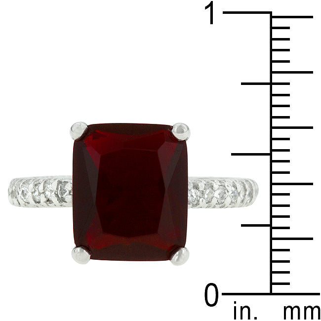 Faceted Whisper Couture Line Radiant Cut Ruby Engagement Ring - Friggin Jewelry Fashion