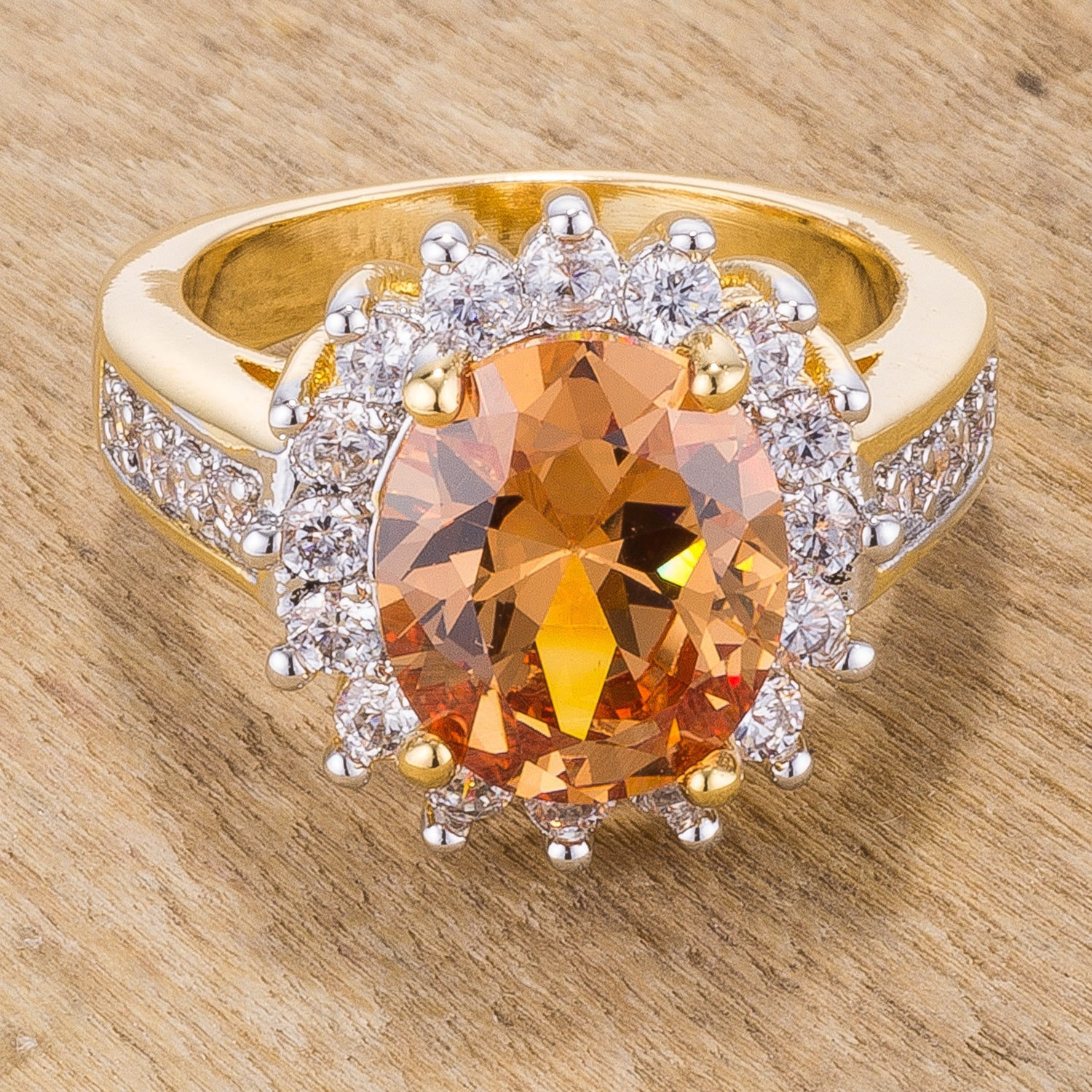 Everyday Edge Signature Icon Champagne Cambridge Elegance Ring - Friggin Jewelry Fashion