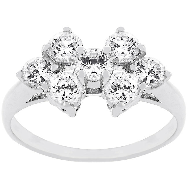 Sovereign Edge Modern Edit Round Cubic Zirconia Cluster Ring - Friggin Jewelry Fashion