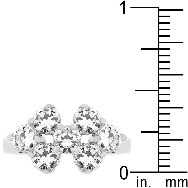 Sovereign Edge Modern Edit Round Cubic Zirconia Cluster Ring - Friggin Jewelry Fashion