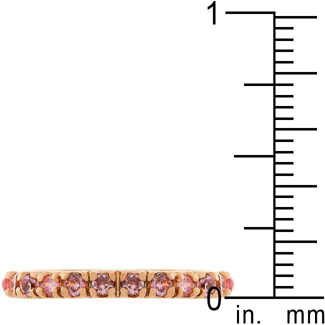 Proper Mischief Bold Line Pink Cubic Zirconia Eternity Ring - Friggin Jewelry Fashion