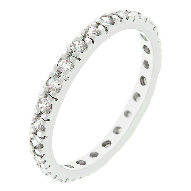 Twilight Drama Icon Series Clear Cubic Zirconia Eternity Ring - Friggin Jewelry Fashion
