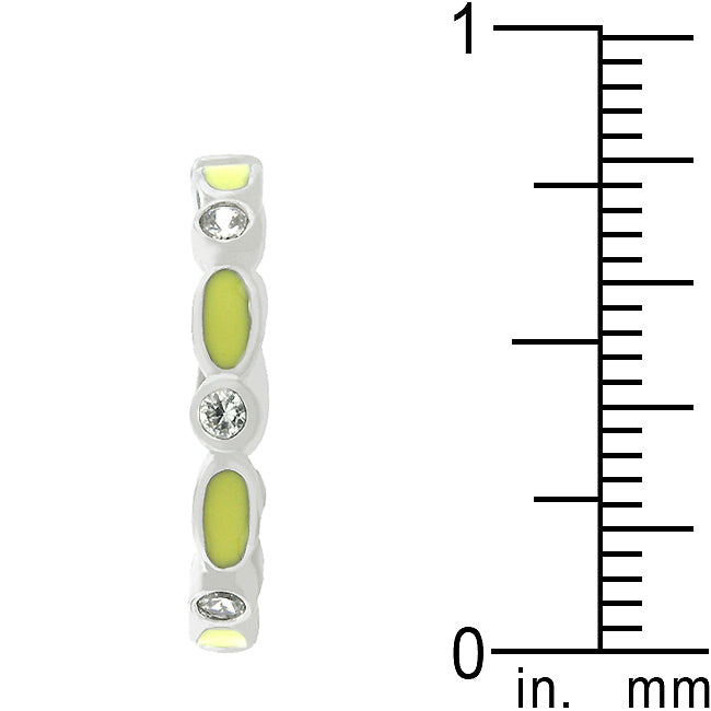 Proper Classic Everyday Edit Yellow Link Enamel Stacker Ring - Friggin Jewelry Fashion