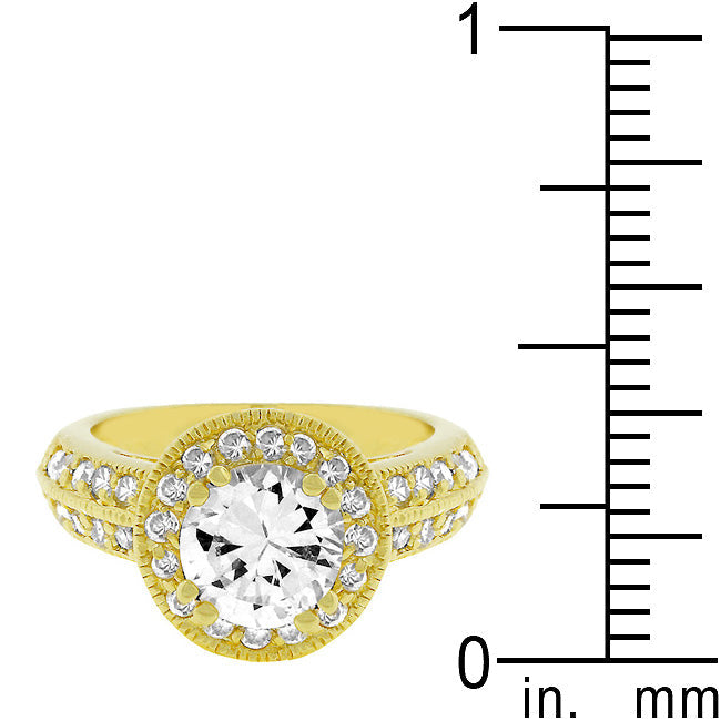 Couture Spark Refined Edit Pave Halo Vintage Crown Ring - Friggin Jewelry Fashion