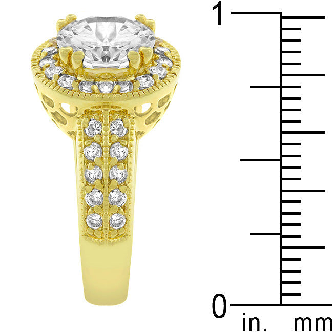 Couture Spark Refined Edit Pave Halo Vintage Crown Ring - Friggin Jewelry Fashion