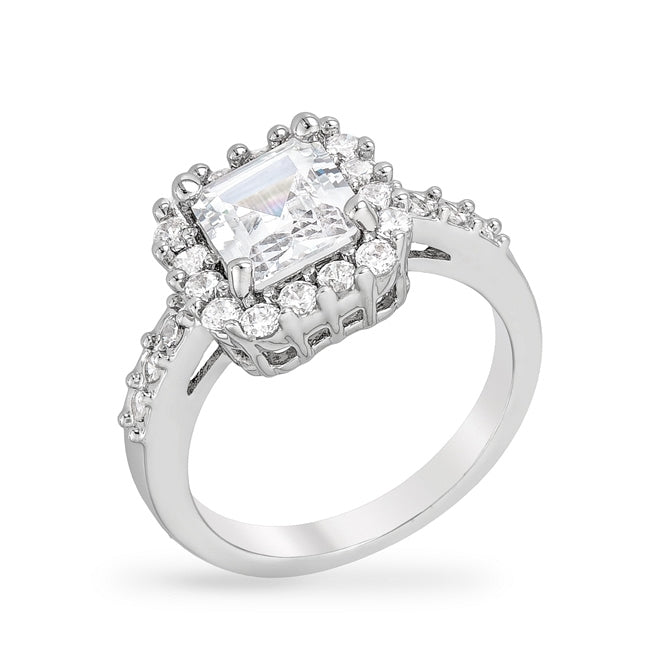 Polished Edge Timeless Edit Pave Asscher Ring - Friggin Jewelry Fashion
