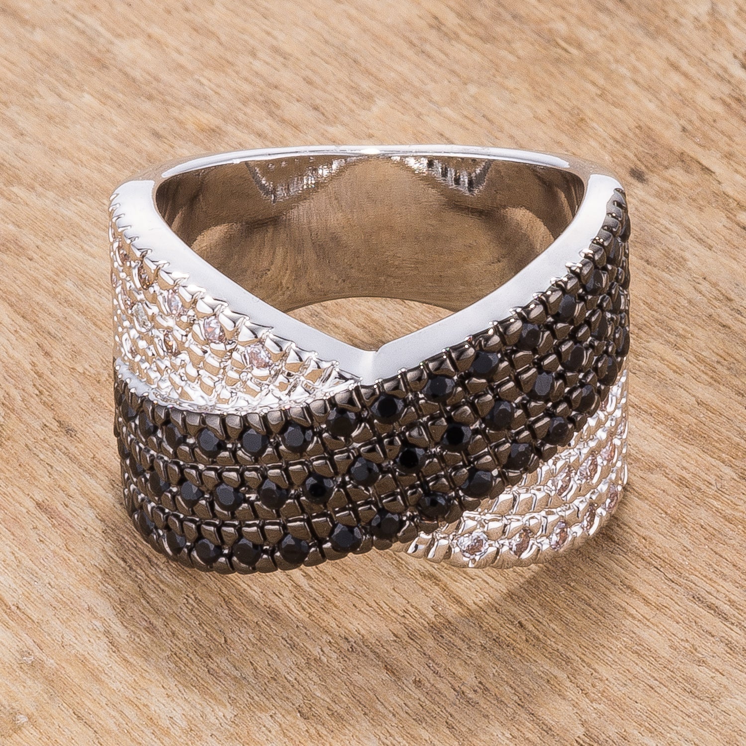 Studio Edge Signature Edit Cross Pattern Cocktail Ring - Friggin Jewelry Fashion