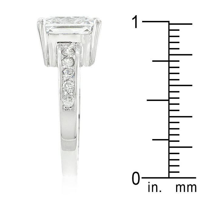 Starborn Spark Contemporary Icon Classic Princess Cut Raised Pave Engagement Ring - Friggin Jewelry Fashion