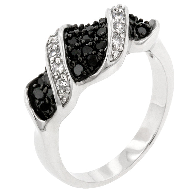 Whisper Detail Classic Edit Cubic Zirconia Swirl Ring - Friggin Jewelry Fashion