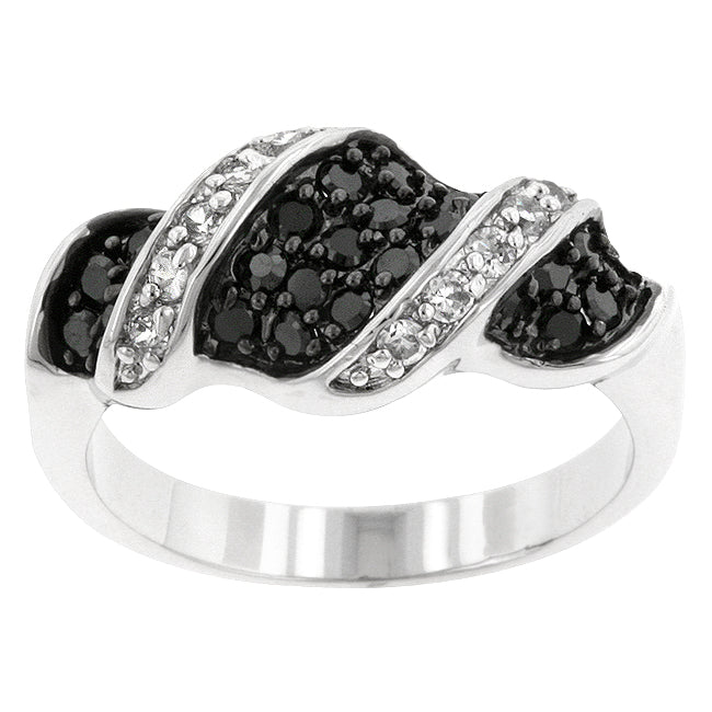 Whisper Detail Classic Edit Cubic Zirconia Swirl Ring - Friggin Jewelry Fashion