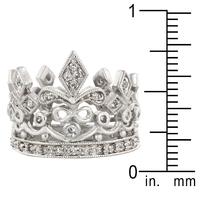 Irresistible Whisper Signature Edit Cubic Zirconia Crown Eternity Ring - Friggin Jewelry Fashion