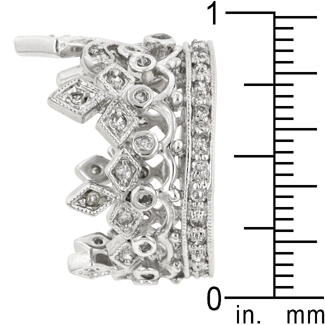 Irresistible Whisper Signature Edit Cubic Zirconia Crown Eternity Ring - Friggin Jewelry Fashion