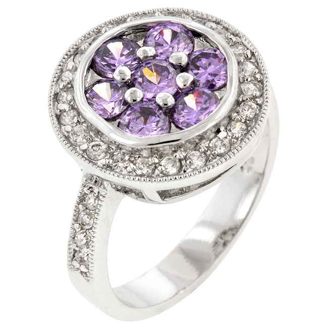 Lustrous Glow Signature Edit Amethyst Purple Lily Ring - Friggin Jewelry Fashion