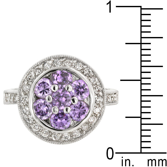 Lustrous Glow Signature Edit Amethyst Purple Lily Ring - Friggin Jewelry Fashion