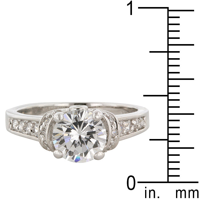 Sculpted Form Modern Edit Rhodium Plated Regal Ring - Friggin Jewelry Fashion