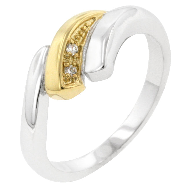 Irreverent Edge Cheeky Edit Two-tone Swirl Ring - Friggin Jewelry Fashion