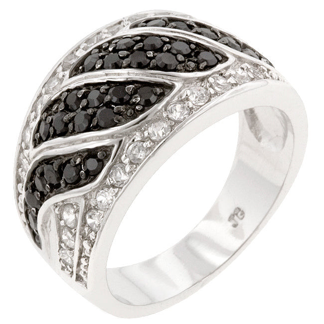 Gilded Temptress Bold Edit Black & White Swirl Ring - Friggin Jewelry Fashion