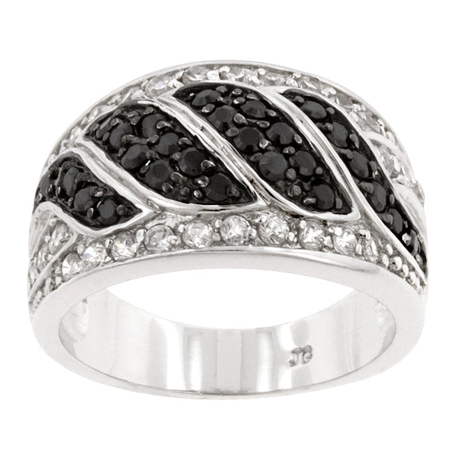 Gilded Temptress Bold Edit Black & White Swirl Ring - Friggin Jewelry Fashion