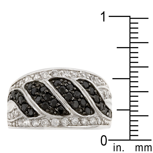 Gilded Temptress Bold Edit Black & White Swirl Ring - Friggin Jewelry Fashion