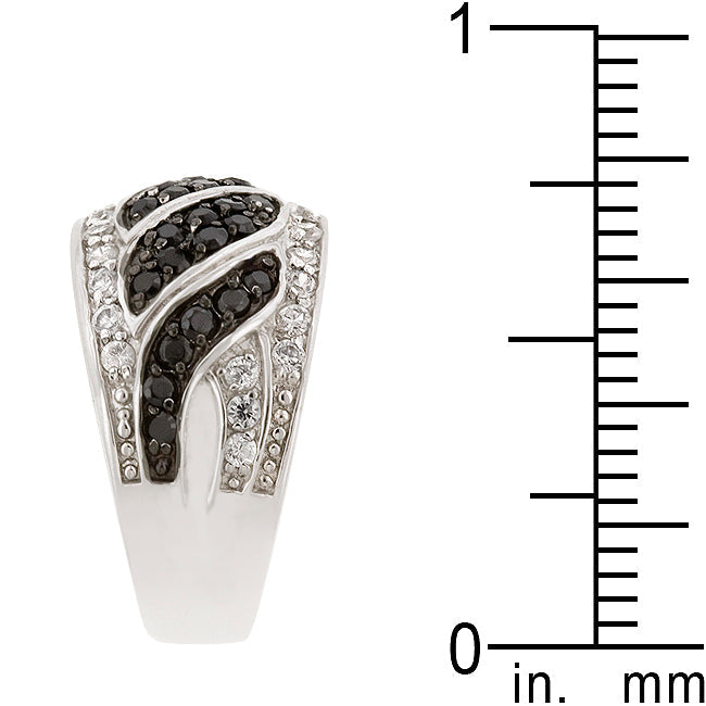 Gilded Temptress Bold Edit Black & White Swirl Ring - Friggin Jewelry Fashion