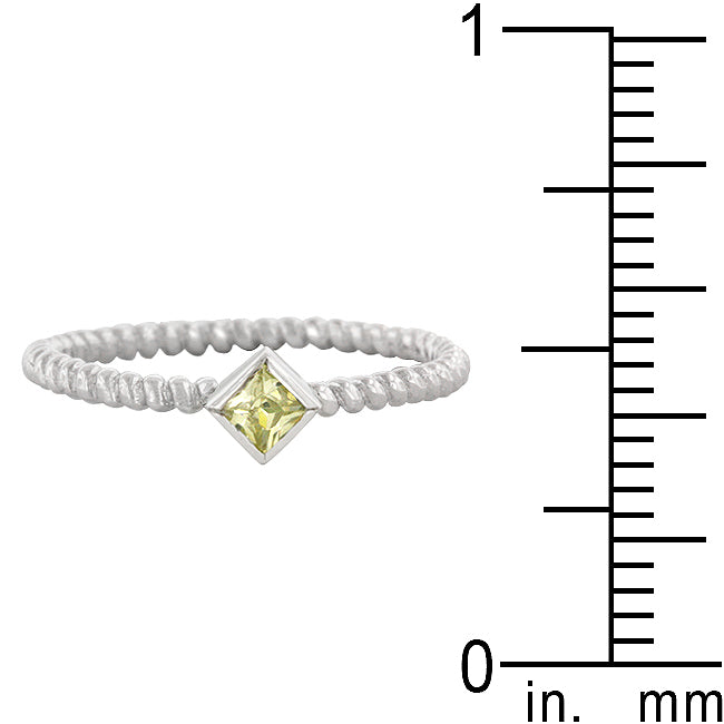 Witty Detail Studio Line Twisted Petite Peridot Solitaire Ring - Friggin Jewelry Fashion