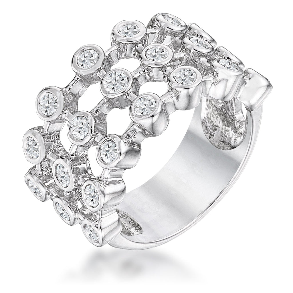 Timeless Edge Classic Series Tiered Contemporary Ring - Friggin Jewelry Fashion