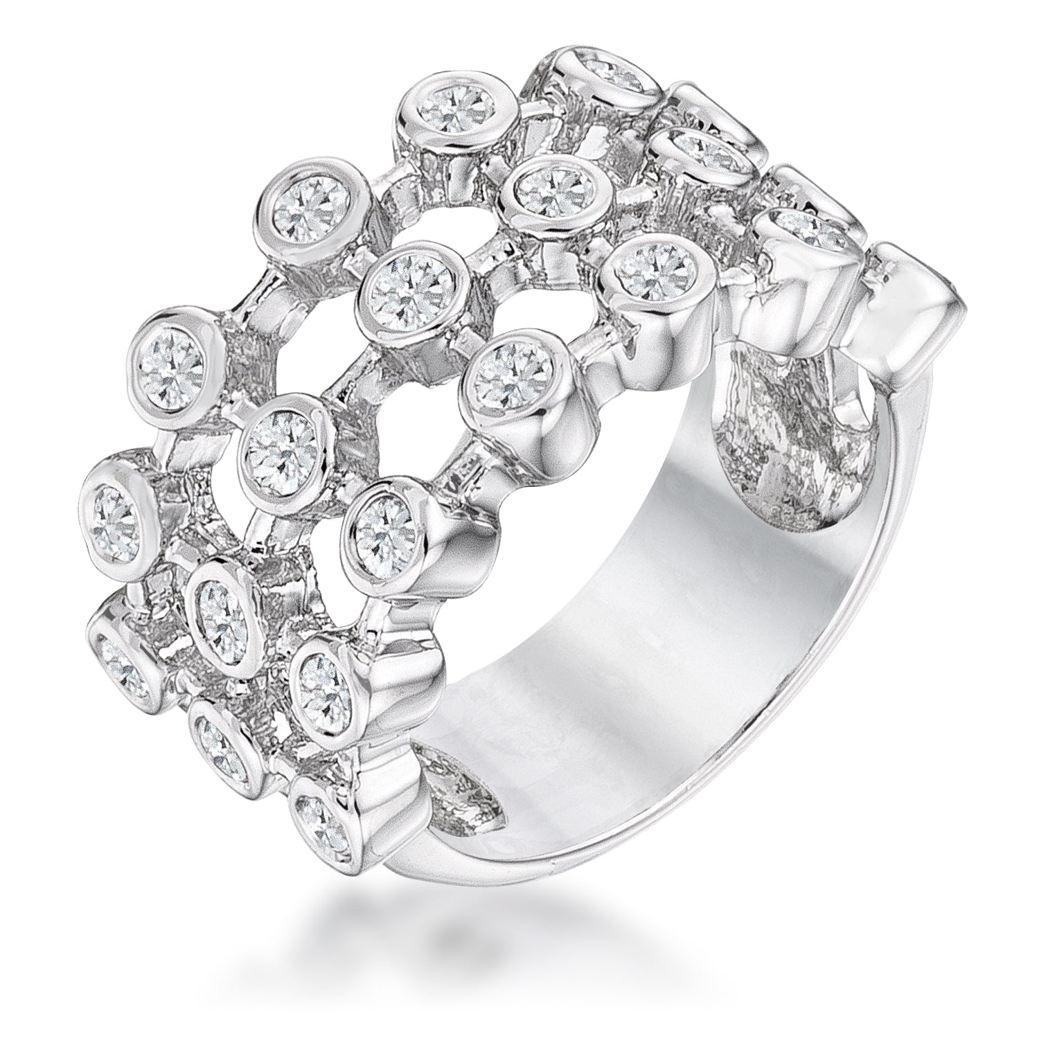 Timeless Edge Classic Series Tiered Contemporary Ring - Friggin Jewelry Fashion