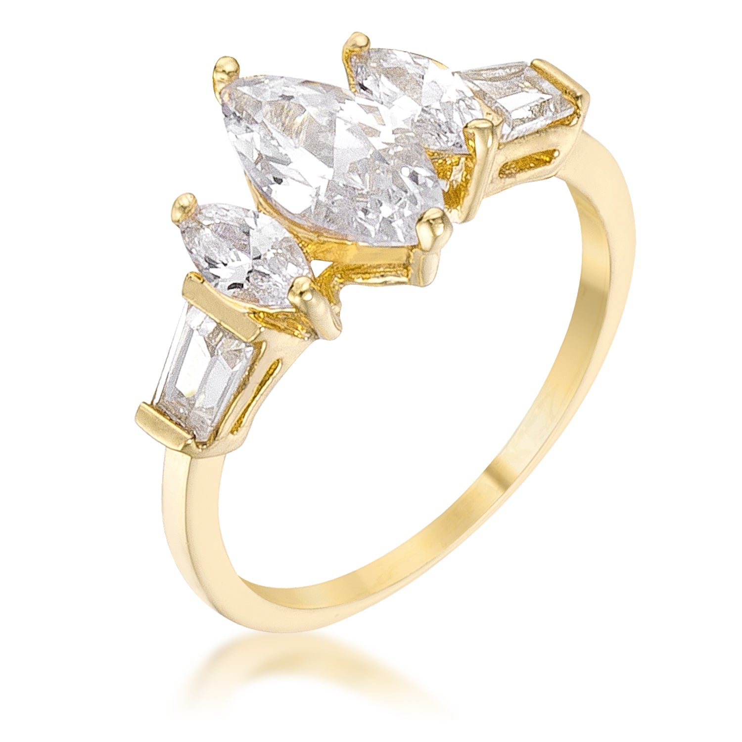 Minimal Edge Timeless Edit Marquise Triplet Engagement Ring - Friggin Jewelry Fashion