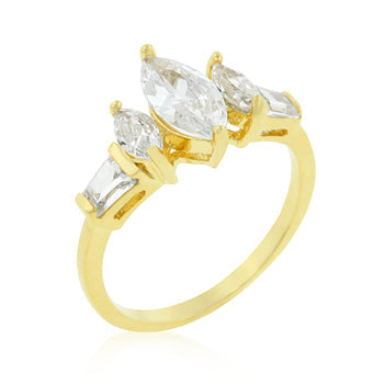 Minimal Edge Timeless Edit Marquise Triplet Engagement Ring - Friggin Jewelry Fashion