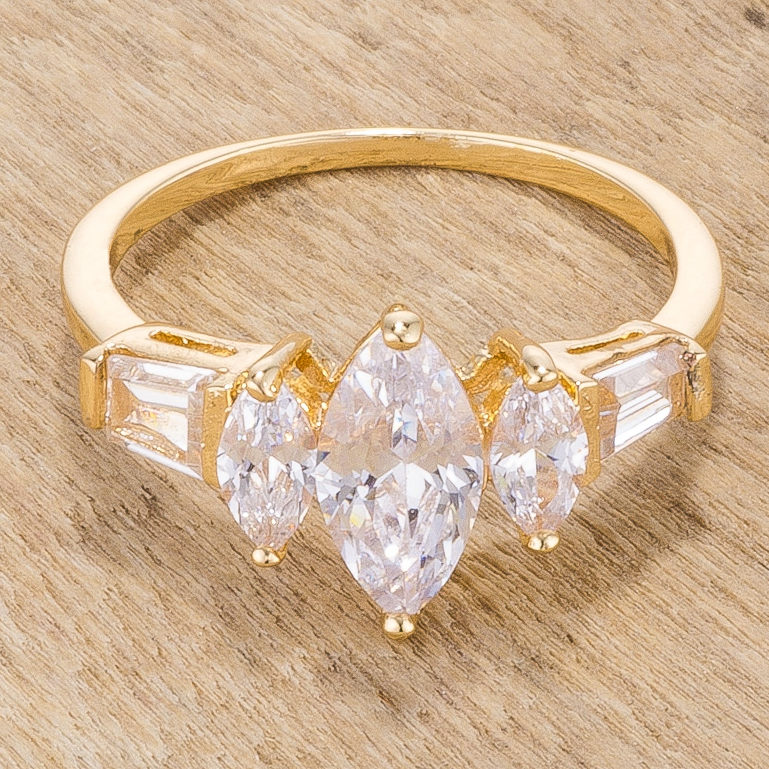 Minimal Edge Timeless Edit Marquise Triplet Engagement Ring - Friggin Jewelry Fashion
