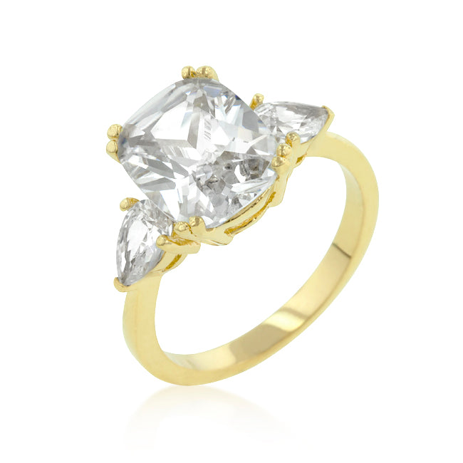 Polished Classic Heritage Line Radiant Cut Engagement Triplet - Friggin Jewelry Fashion