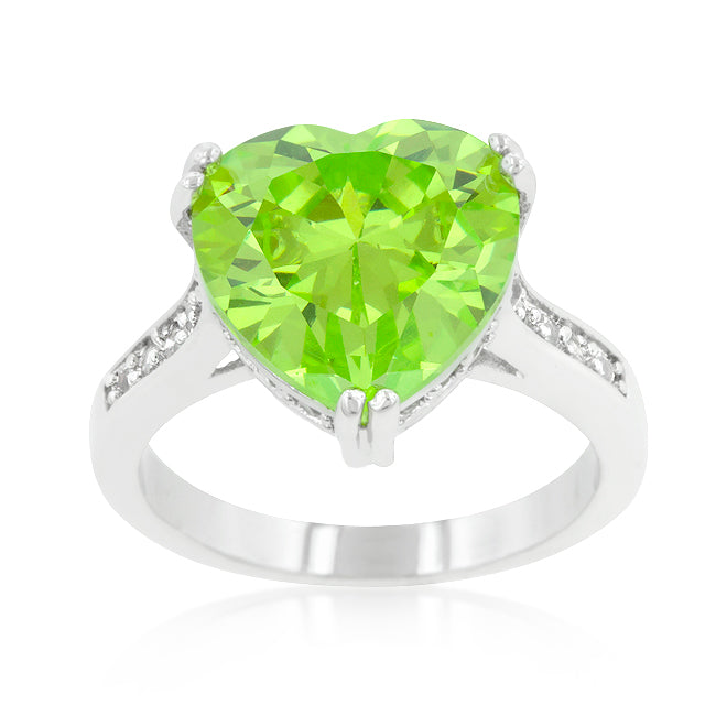 Playful Drama Studio Line Apple Green Heart Ring - Friggin Jewelry Fashion