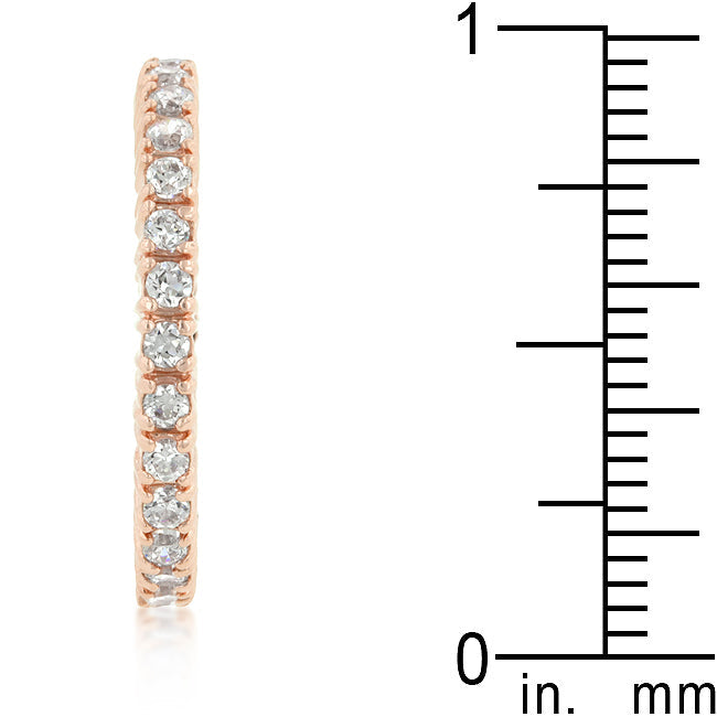 Regency Form Heritage Line Rose Gold Finish Cubic Zirconia Eternity Band - Friggin Jewelry Fashion