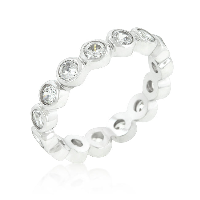 Polished Play Signature Line Linked Bezel Eternity Band - Friggin Jewelry Fashion