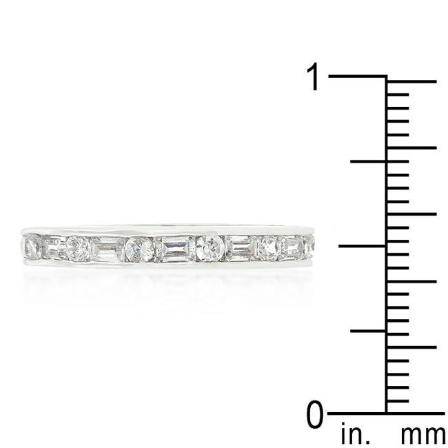 Everyday Whisper Icon Edit Alternating Cubic Zirconia Eternity Band - Friggin Jewelry Fashion