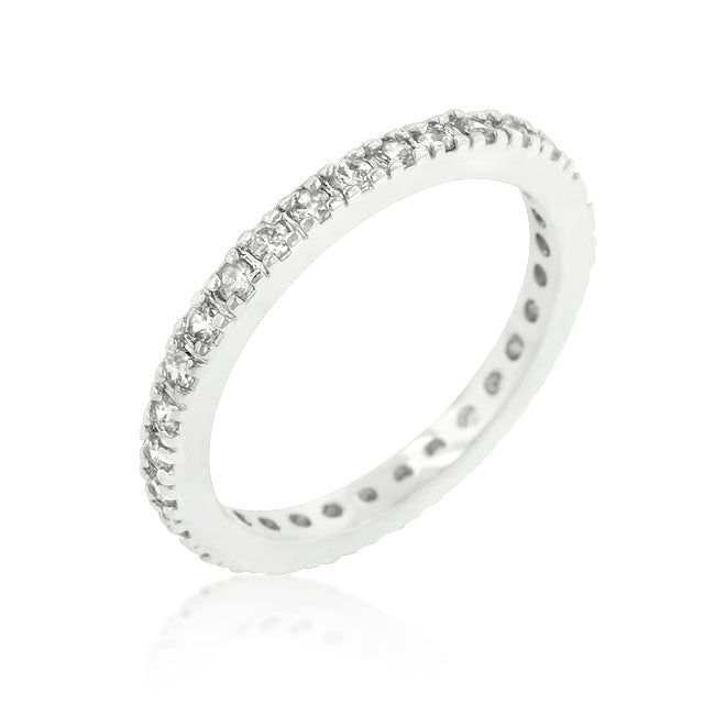 Modern Spark Heritage Edit Delicate Cubic Zirconia Eternity Band - Friggin Jewelry Fashion