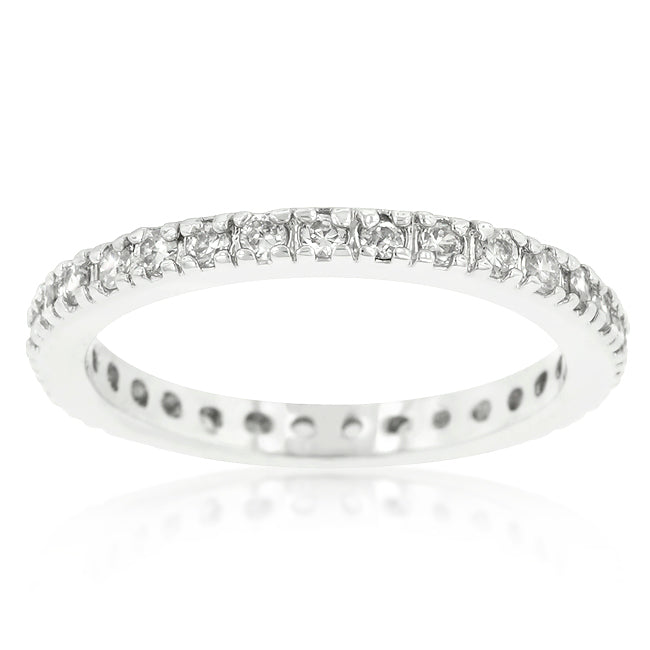 Modern Spark Heritage Edit Delicate Cubic Zirconia Eternity Band - Friggin Jewelry Fashion