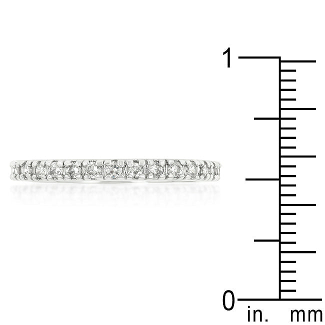 Modern Spark Heritage Edit Delicate Cubic Zirconia Eternity Band - Friggin Jewelry Fashion