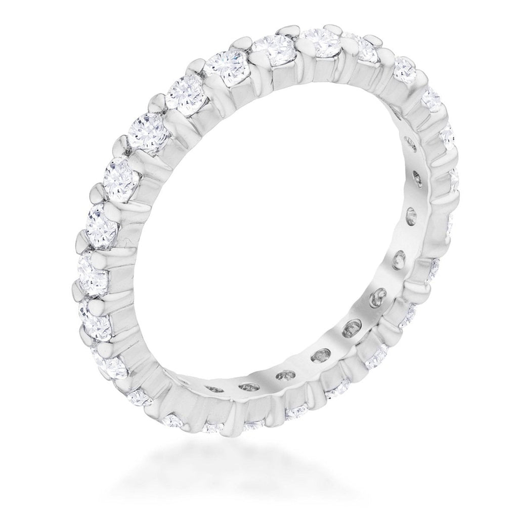 Dazzling Edge Timeless Series Cubic Zirconia Eternity Band - Friggin Jewelry Fashion
