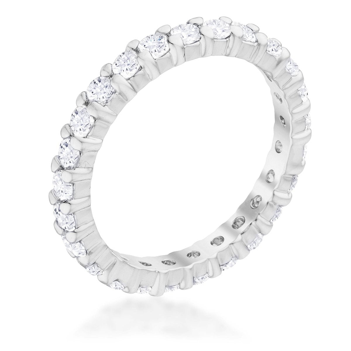 Dazzling Edge Timeless Series Cubic Zirconia Eternity Band - Friggin Jewelry Fashion