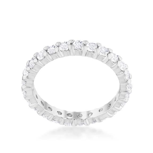 Dazzling Edge Timeless Series Cubic Zirconia Eternity Band - Friggin Jewelry Fashion