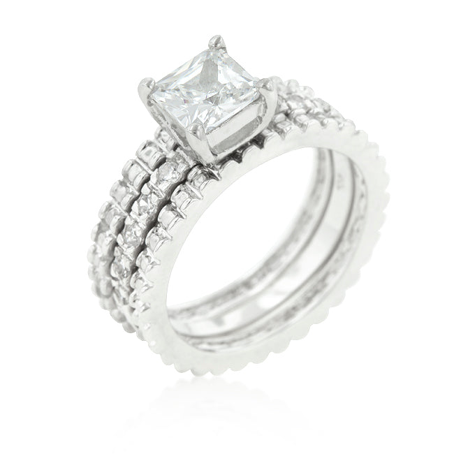 Regency Form Heritage Line Bridal Triple Ring Set - Friggin Jewelry Fashion