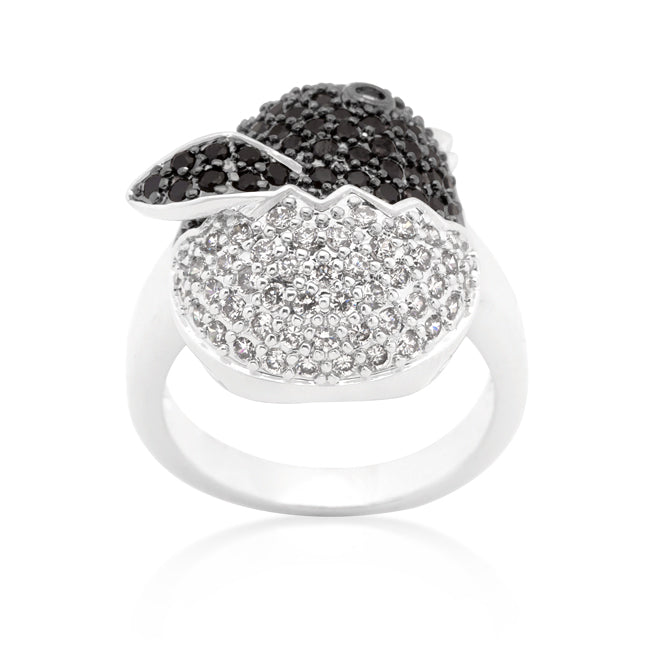 Effortless Charm Daily Icon Black and White Cubic Zirconia Baby Chick Ring - Friggin Jewelry Fashion