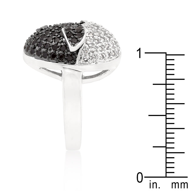 Effortless Charm Daily Icon Black and White Cubic Zirconia Baby Chick Ring - Friggin Jewelry Fashion