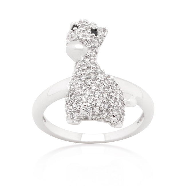 Smart Spark Modern Classic Cubic Zirconia Giraffe Ring - Friggin Jewelry Fashion